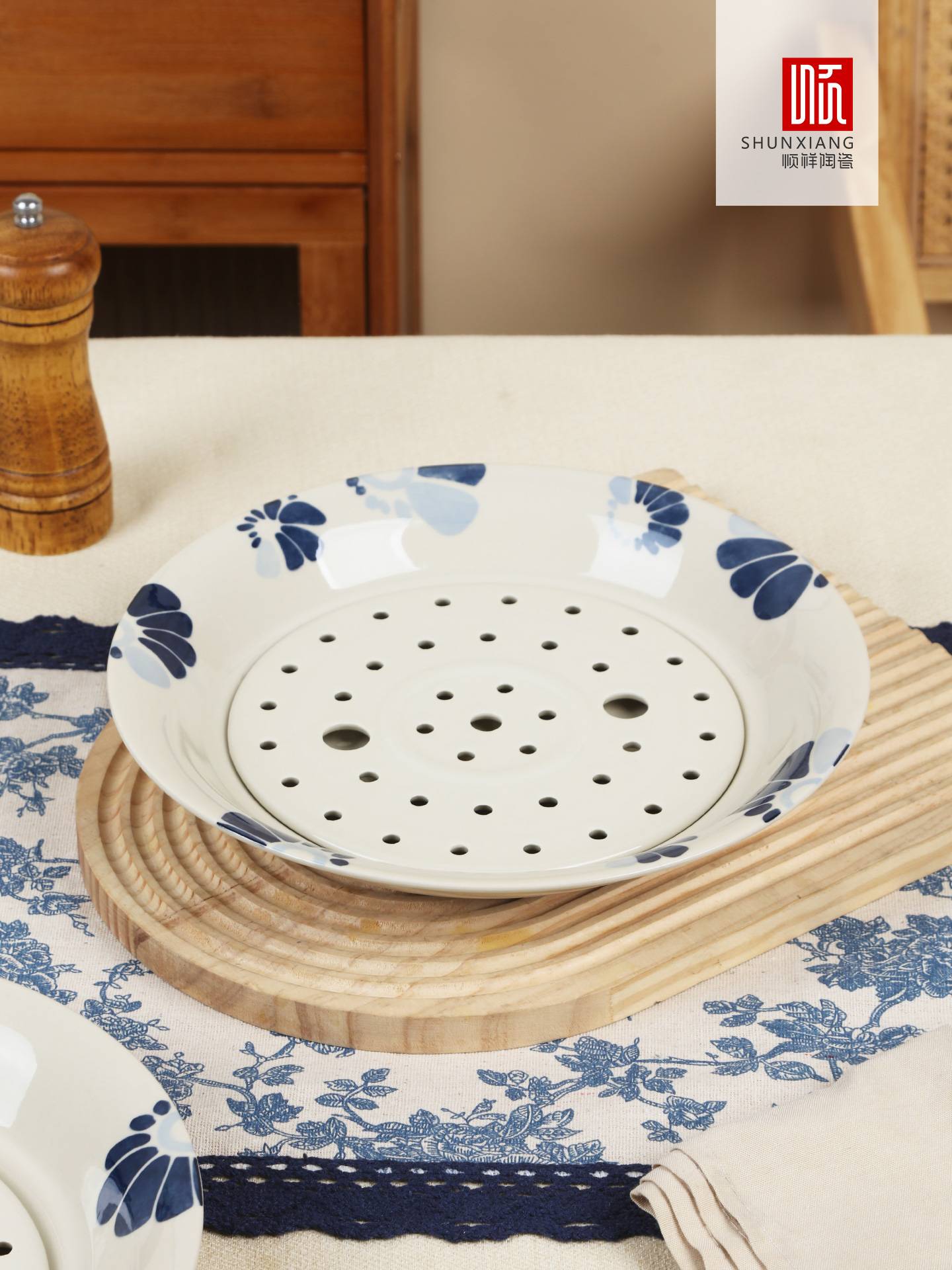 蓝调食器饺子盘